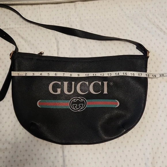 GUCCI black leather Half Moon shoulder bag - Picture 6 of 13